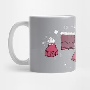 Winter weather snow lover gear cartoon illustration Mug